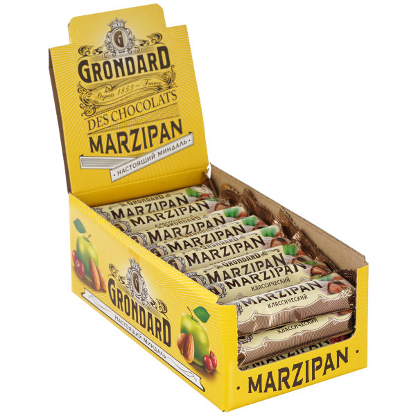 №1 TM Grondard     (9389) Батончики глазированные Марципановые Классика, (24шт по 50г)      в Южноуральске