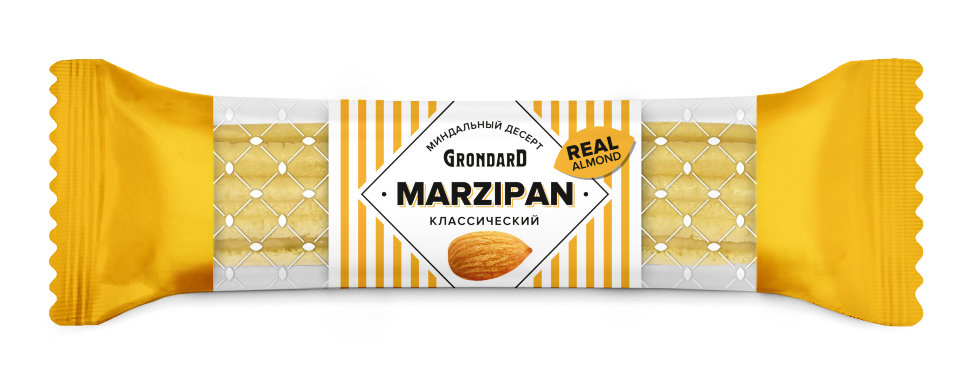 TM Grondard   (10361) Батончики НЕглазированные Марципановые Классика, (28шт по 40г)        в Южноуральске