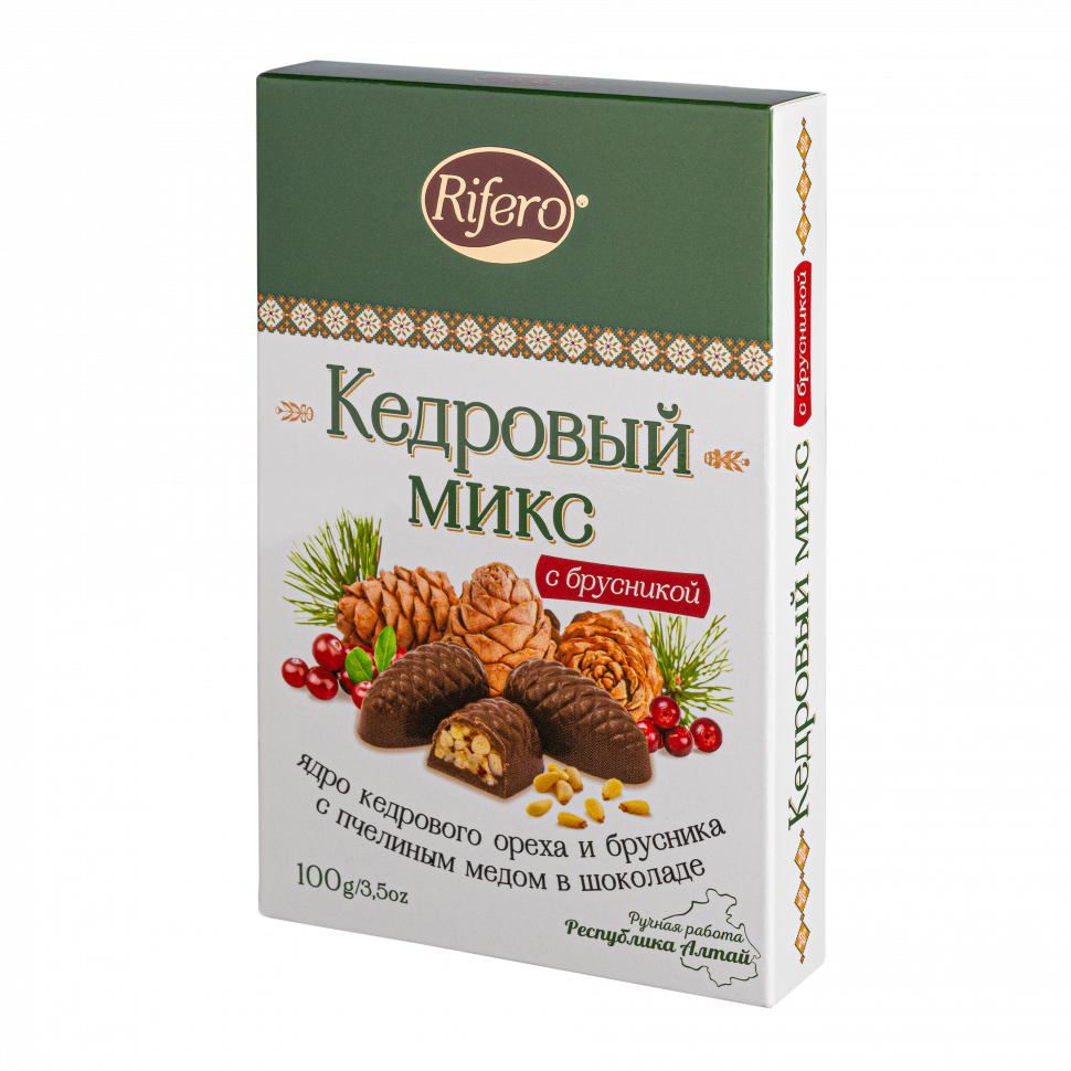  Риф и ко Конфеты "Кедровый микс БРУСНИКА" 100г    в Южноуральске