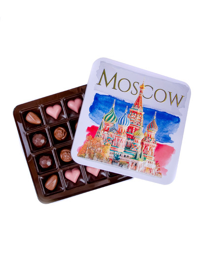  Конфеты шоколадны MOSCOW(металлическая коробка)195г) в Южноуральске
